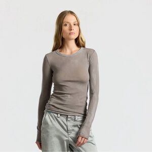 Cotton Citizen Marbella Long Sleeve Women's Top Vintage Dove